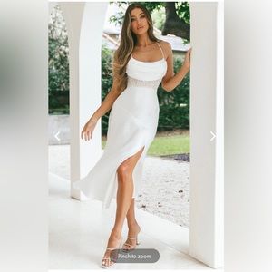 Lace Waist Midi Dress